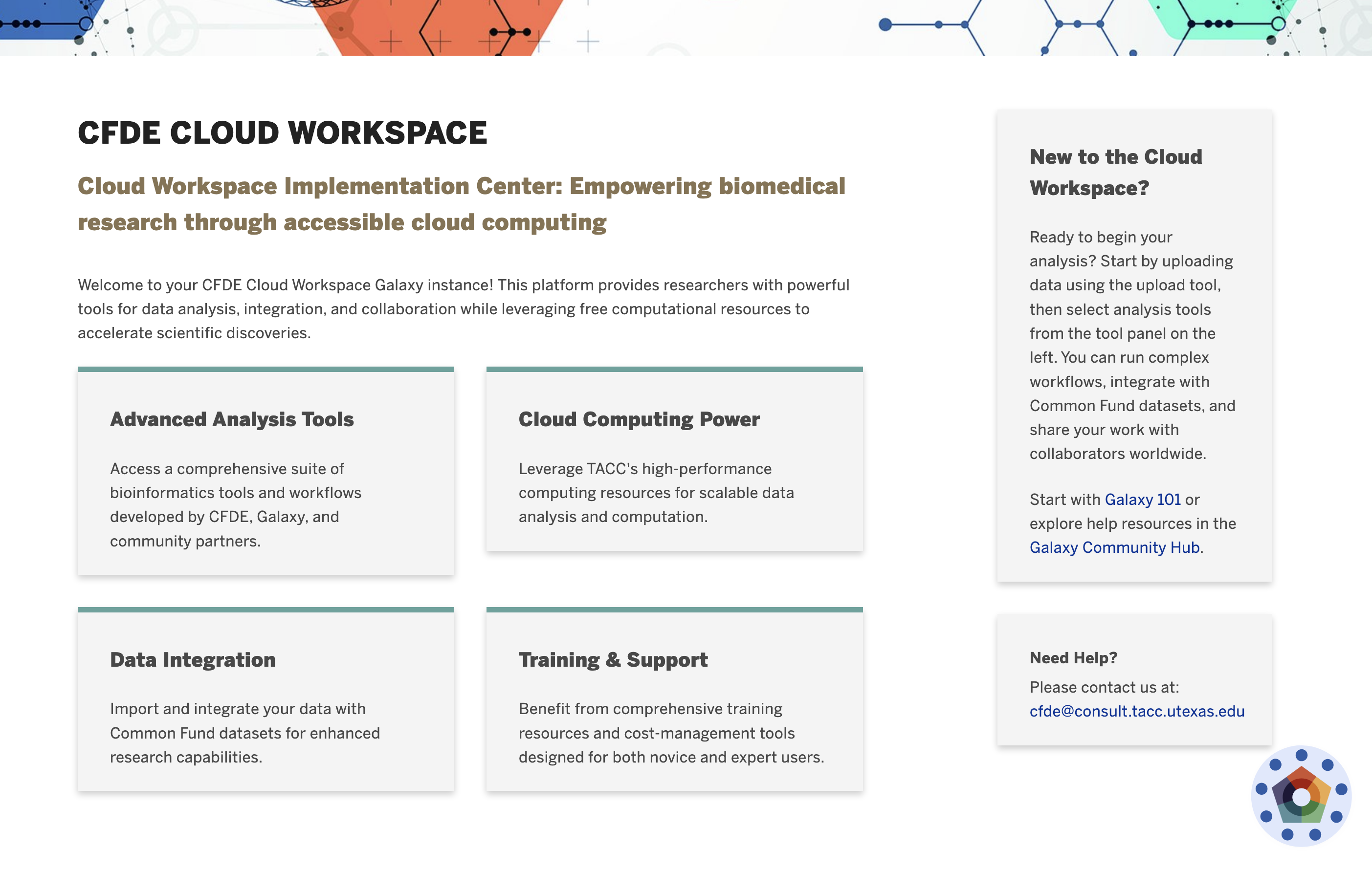 CFDE Cloud Workspace