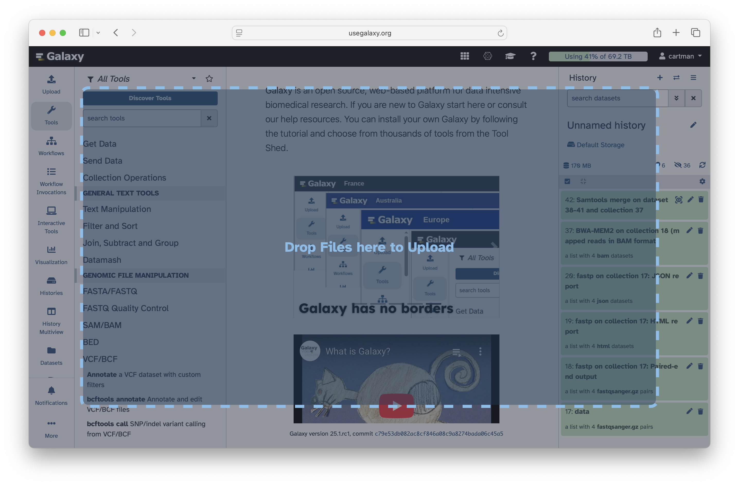 Upload data to Galaxy
